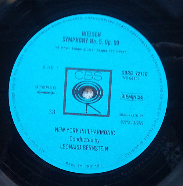 Carl Nielsen - Leonard Bernstein, New York Philharmonic : Symphony No. 5 Op. 50 (LP)