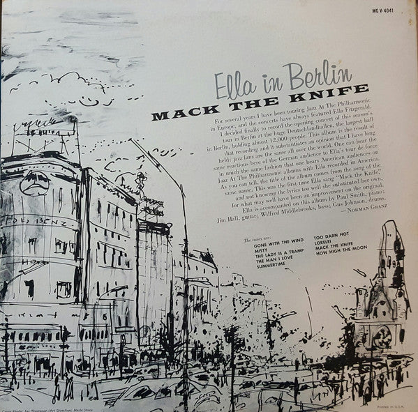 Ella Fitzgerald : Mack The Knife - Ella In Berlin (LP, Album, Mono, RE, MGM)