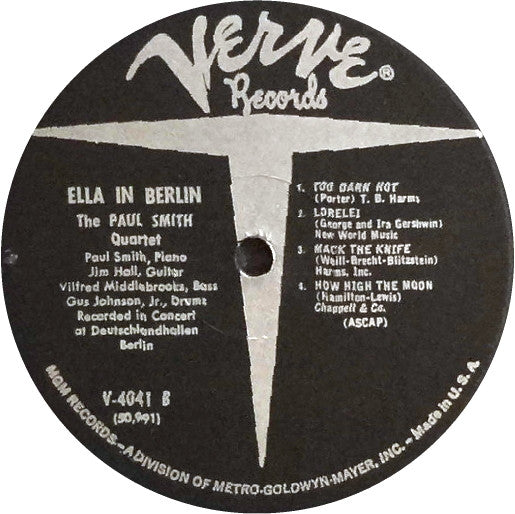 Ella Fitzgerald : Mack The Knife - Ella In Berlin (LP, Album, Mono, RE, MGM)