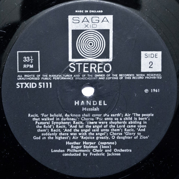 Georg Friedrich Händel - London Philharmonic Choir And London Philharmonic Orchestra Conducted By Frederick Jackson : Messiah (2xLP, Album)