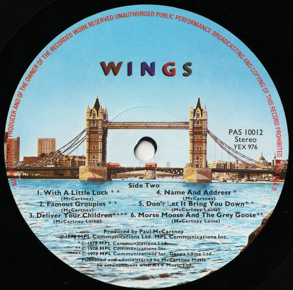 Wings (2) : London Town (LP, Album)