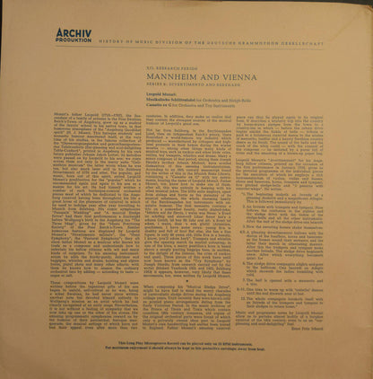 Leopold Mozart, Carl Gorvin, Bach-Orchester Berlin : Musikalische Schlittenfahrt / Cassatio Ex G (LP)