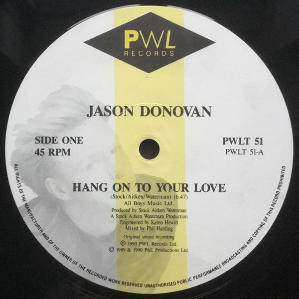 Jason Donovan : Hang On To Your Love (12")