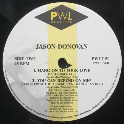 Jason Donovan : Hang On To Your Love (12")