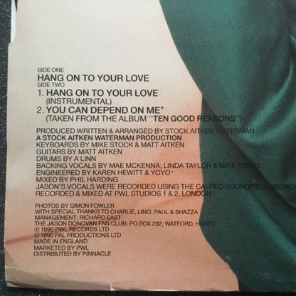 Jason Donovan : Hang On To Your Love (12")