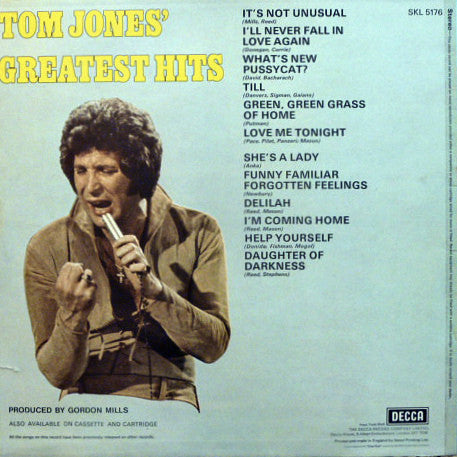 Tom Jones : Greatest Hits (LP, Comp)