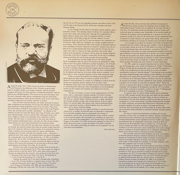Antonín Dvořák, Rudolf Firkušný, Juilliard String Quartet : Piano Quartets, Opp. 23 & 87 (2xLP, Album)