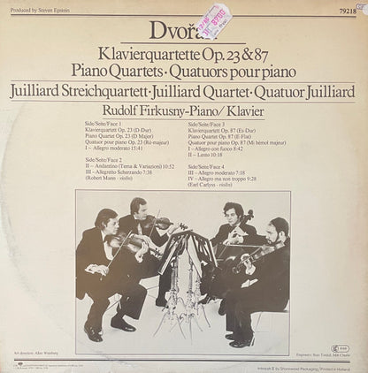 Antonín Dvořák, Rudolf Firkušný, Juilliard String Quartet : Piano Quartets, Opp. 23 & 87 (2xLP, Album)