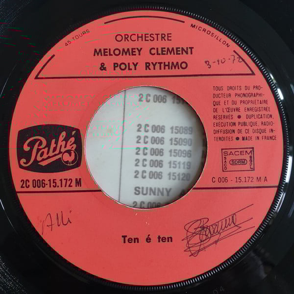 Clément Mêlomê, T.P. Orchestre Poly-Rythmo : Ten É Ten (7")