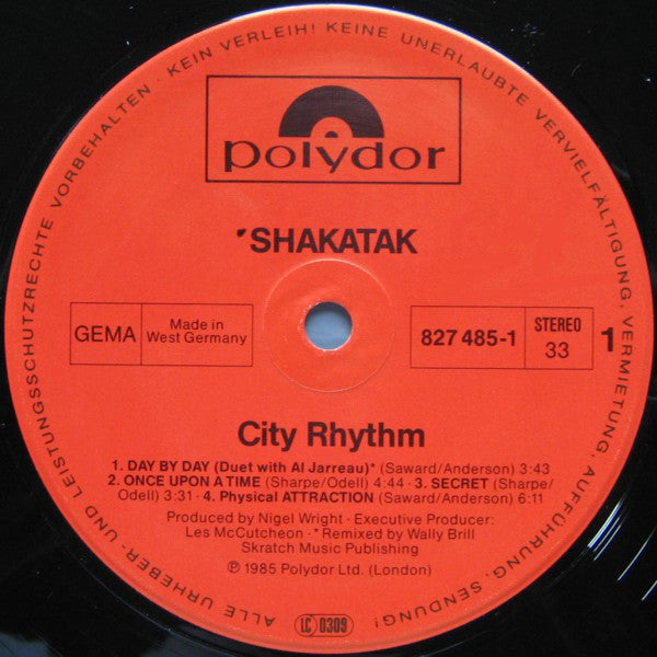 Shakatak : City Rhythm (LP, Album)