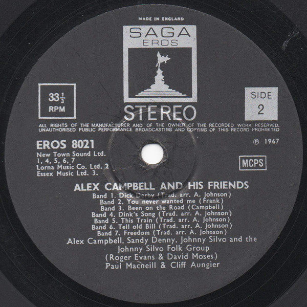 Alex Campbell (2) & Friends Of Alex Campbell (2) : Alex Campbell & His Friends (LP, Album)