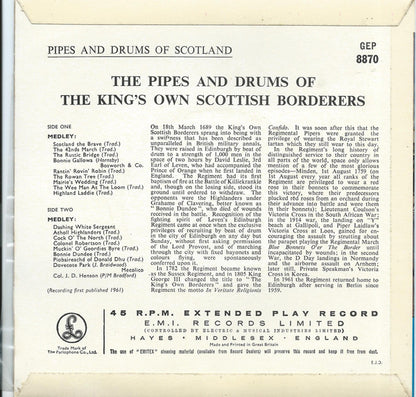 The King's Own Scottish Borderers : Pipes And Drums Of Scotland (7", EP, Mono)