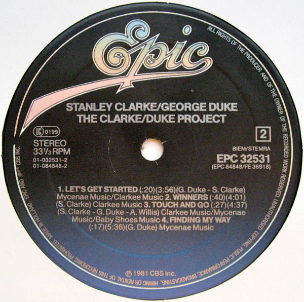 Stanley Clarke/George Duke : The Clarke / Duke Project (LP, Album, RE)