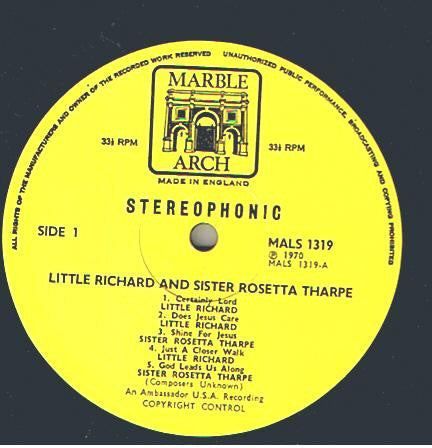 Little Richard & Sister Rosetta Tharpe : Little Richard & Sister Rosetta Tharpe (LP, Comp)