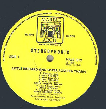 Little Richard & Sister Rosetta Tharpe : Little Richard & Sister Rosetta Tharpe (LP, Comp)