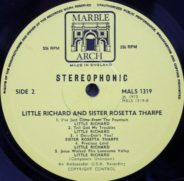 Little Richard & Sister Rosetta Tharpe : Little Richard & Sister Rosetta Tharpe (LP, Comp)