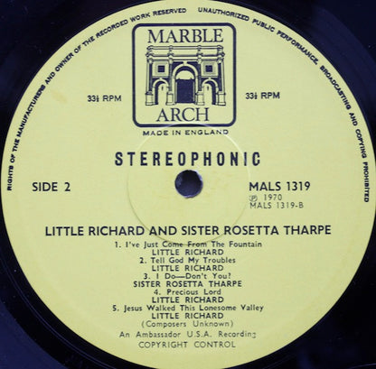 Little Richard & Sister Rosetta Tharpe : Little Richard & Sister Rosetta Tharpe (LP, Comp)