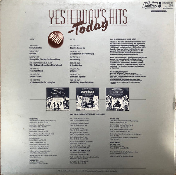 Various : Yesterday's Hits Today (LP, Comp, Mono)