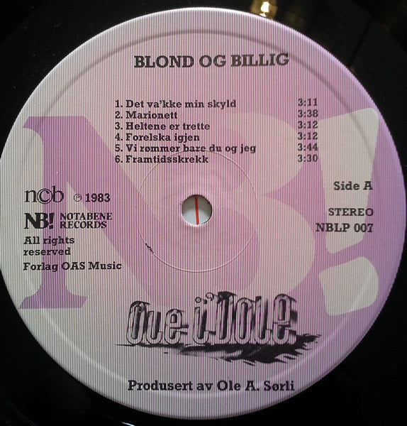 Ole I Dole : Blond Og Billig (LP, Album)