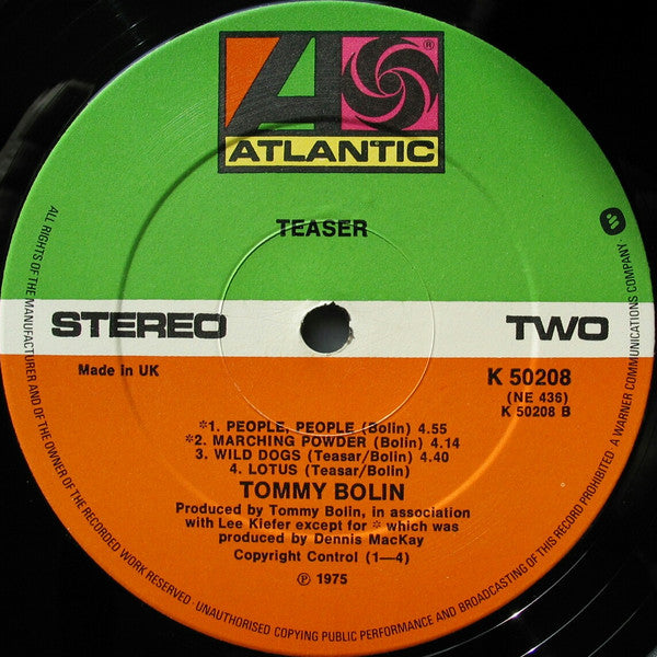 Tommy Bolin : Teaser (LP, Album)