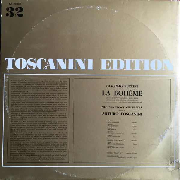 Giacomo Puccini - Arturo Toscanini, NBC Symphony Orchestra : La Bohème (2xLP, Mono, Gat)