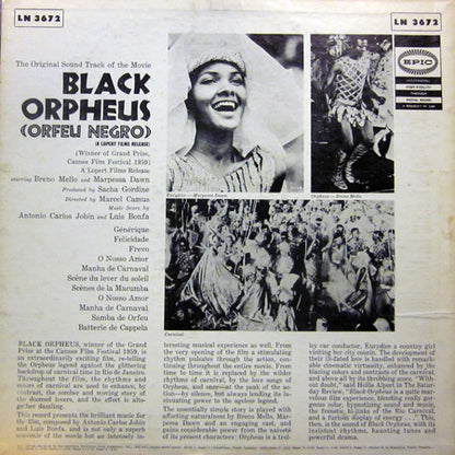 Antonio Carlos Jobim And Luiz Bonfá : The Original Sound Track Of The Movie Black Orpheus (Orfeu Negro) (LP, Album, Mono)