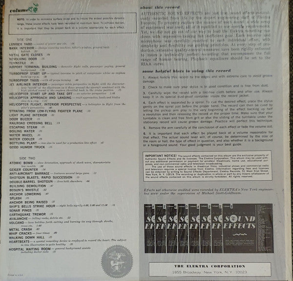 Jac Holzman : Authentic Sound Effects Volume 9 (LP)