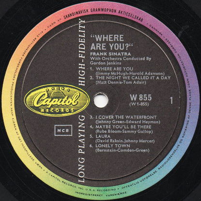 Frank Sinatra with Gordon Jenkins And His Orchestra : Where Are You? (LP, Album)