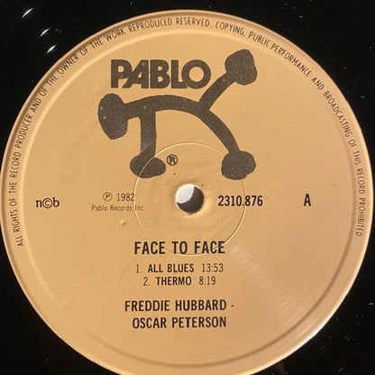 Freddie Hubbard & Oscar Peterson : Face To Face (LP, Album)