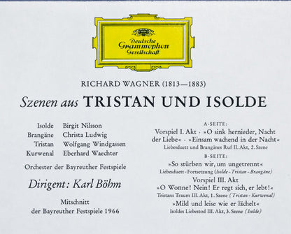 Richard Wagner / Birgit Nilsson / Wolfgang Windgassen / Christa Ludwig / Eberhard Wächter / Karl Böhm : Tristan Und Isolde (Opernauszüge) (LP, RE)