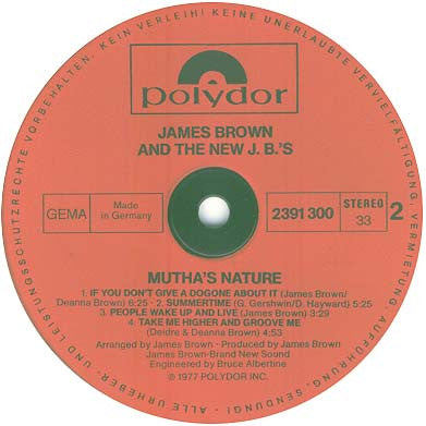 James Brown & The New J.B.'s : Mutha's Nature (LP, Album)