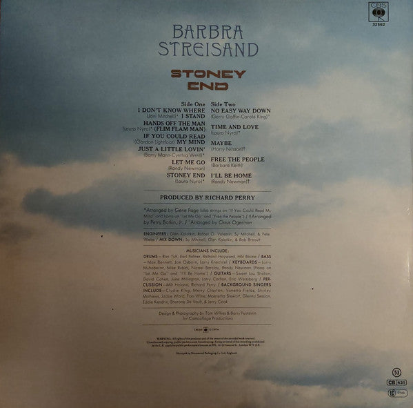 Barbra Streisand : Stoney End (LP, Album, RE, Red)