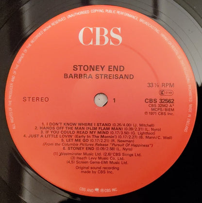 Barbra Streisand : Stoney End (LP, Album, RE, Red)