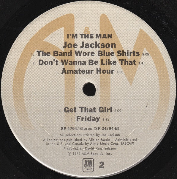 Joe Jackson : I'm The Man (LP, Album, Ter)