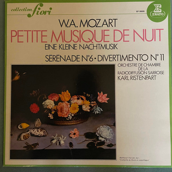 Wolfgang Amadeus Mozart, Karl Ristenpart, Jacques Chambon : Eine Kleine Nachtmusick - Petite Musique De Nuit (Serenade In G Major, K. 525) / Serenata Notturna (Serenade N. 6 In D Major, K. 239) / Divertimento N. 11 In D Major, K. 251 (LP, Album)