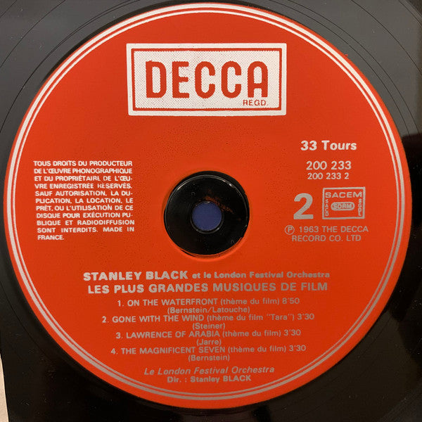 Stanley Black : Les Plus Grandes Musiques De Films (LP, RE)