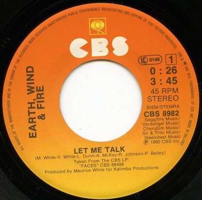 Earth, Wind & Fire : Let Me Talk (7", Single)