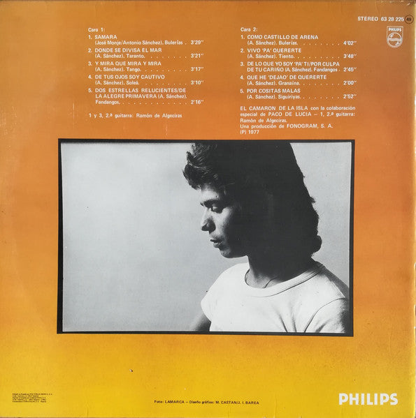 El Camarón De La Isla Con La Colaboración Especial De Paco De Lucía : Castillo De Arena (LP, Album, RE)