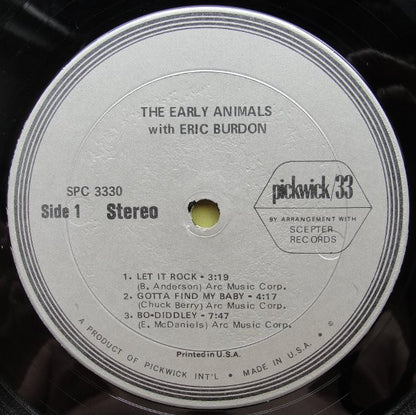 The Animals With Eric Burdon : The Early Animals With Eric Burdon (LP, Album, RE)