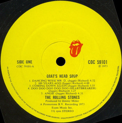 The Rolling Stones : Goat's Head Soup (LP, Album, Gat)