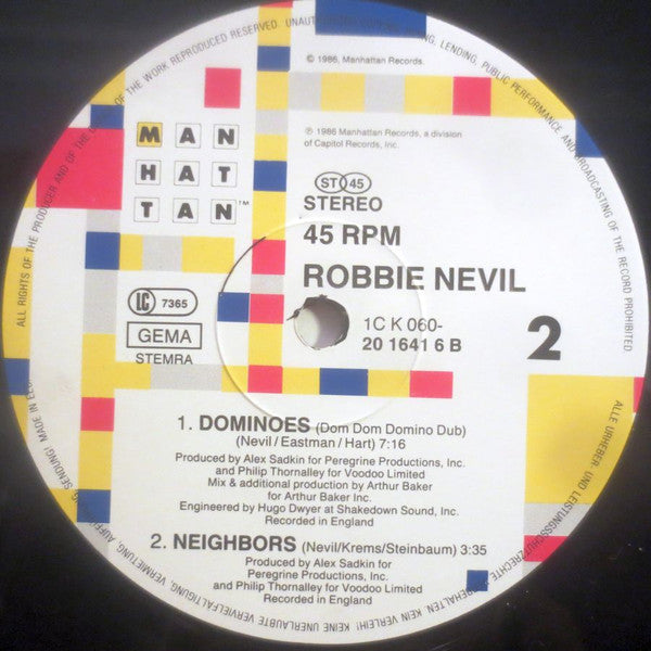 Robbie Nevil : Dominoes (12", Maxi)