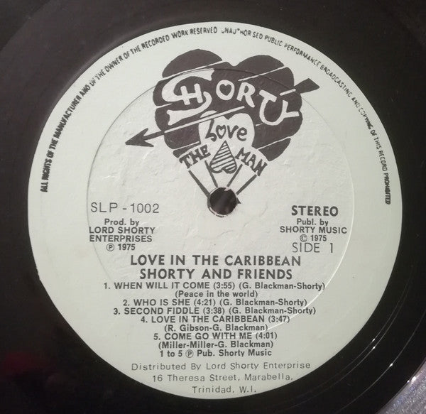 Lord Shorty And Various : Love In The Caribbean (LP, Album)