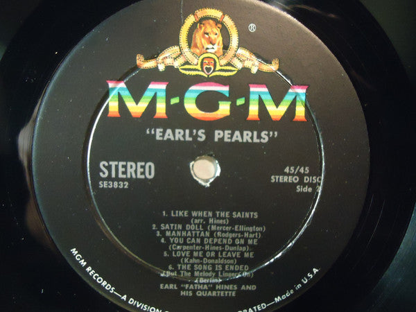 Earl Hines : Earl's Pearls (LP, Album)