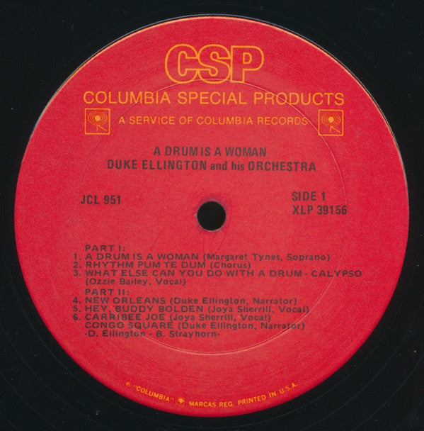 Duke Ellington And His Orchestra : A Drum Is A Woman (LP, RE, RED)