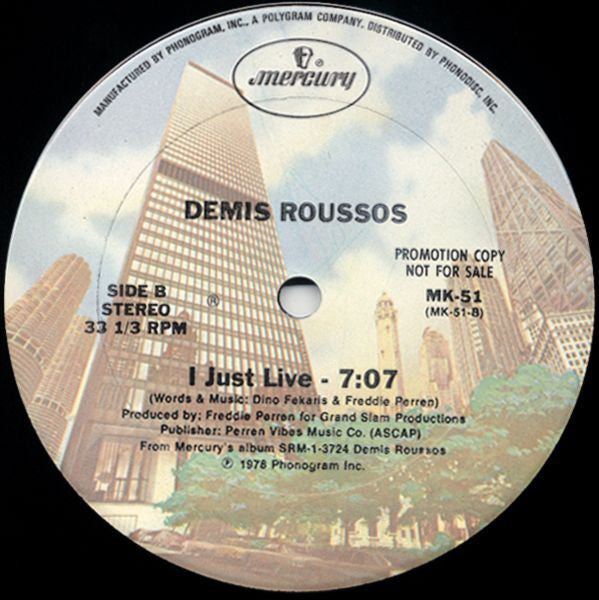 Demis Roussos : L.O.V.E. Got A Hold Of Me / I Just Live (12", Promo)