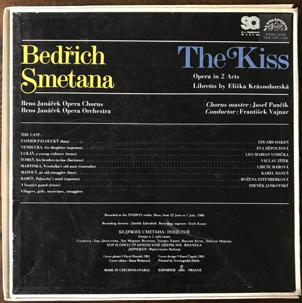 Bedřich Smetana : The Kiss Opera in 2 Acts (3xLP, Album, Quad + Box, Album)