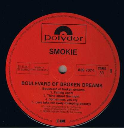 Smokie : Boulevard Of Broken Dreams (LP, Album)