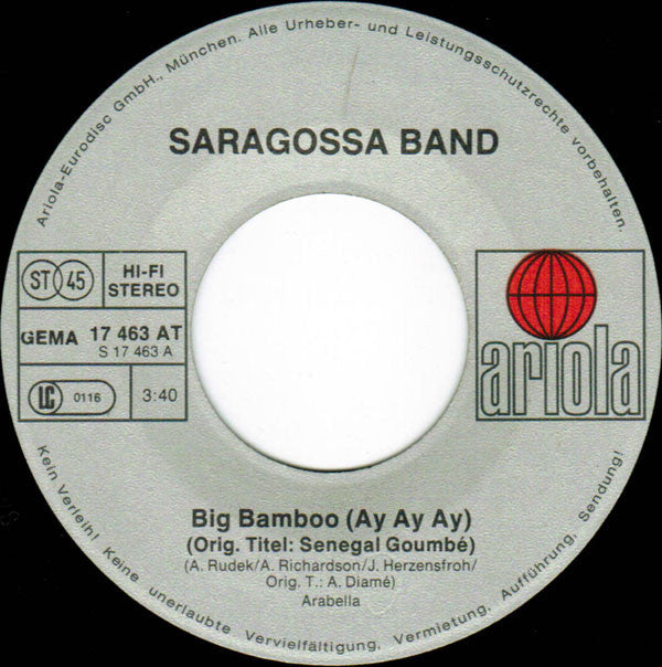 Saragossa Band : Big Bamboo (Ay Ay Ay) (7", Single)