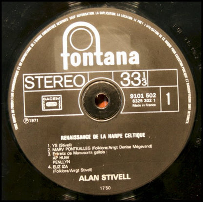 Alan Stivell : Renaissance De La Harpe Celtique (LP, Album, RP, Gat)