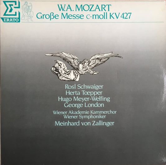 Wolfgang Amadeus Mozart - Rosl Schwaiger, Hertha Töpper, Hugo Meyer-Welfing, George London (2), Wiener Akademie Kammerchor, Wiener Symphoniker, Meinhard von Zallinger : Große Messe C-Moll KV 427 (LP, Mono, RE)
